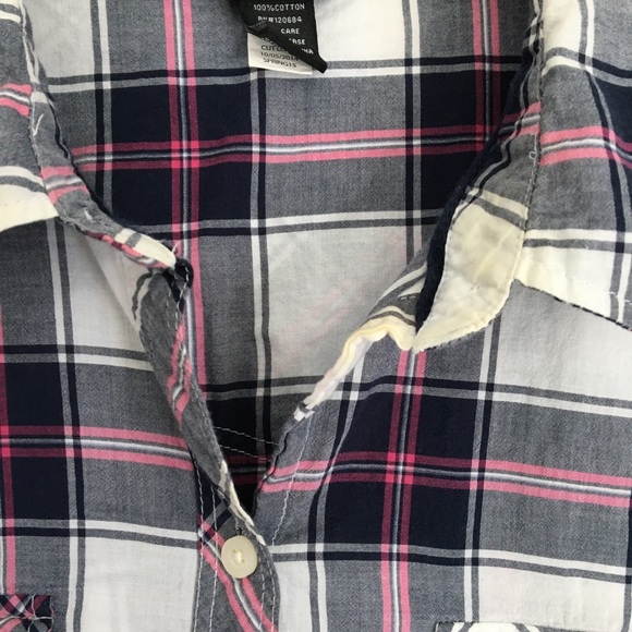 Torrid Plaid Cotton Button Down Shirt - Picture 3 of 6
